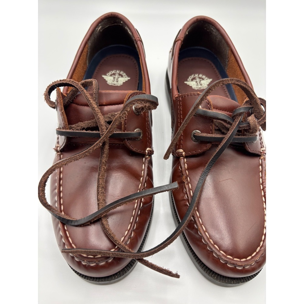 Dockers Men's Brown Leather Boat Shoes 7.5 - Picture 2 of 14